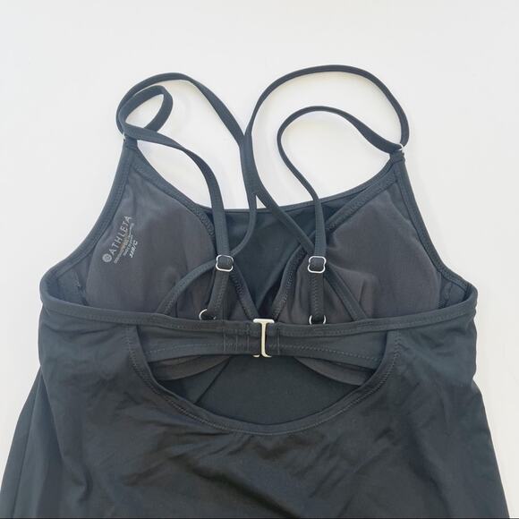 Athleta Cross Back Swim Tank Tankini Black 32 B/C - Picture 7 of 10